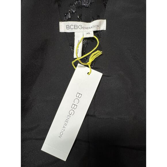 BCBG Bolero Blazer Metallic Sheer Open Front Jacket Party Chic NWT - Picture 4 of 9